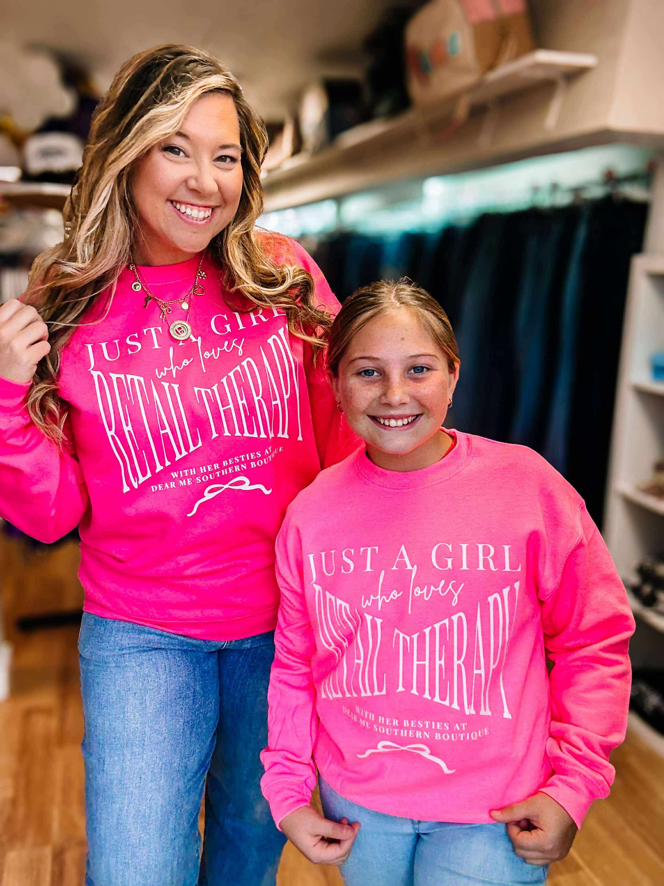 Retail Therapy Pullover!-Presales-Dear Me Southern Boutique, located in DeRidder, Louisiana