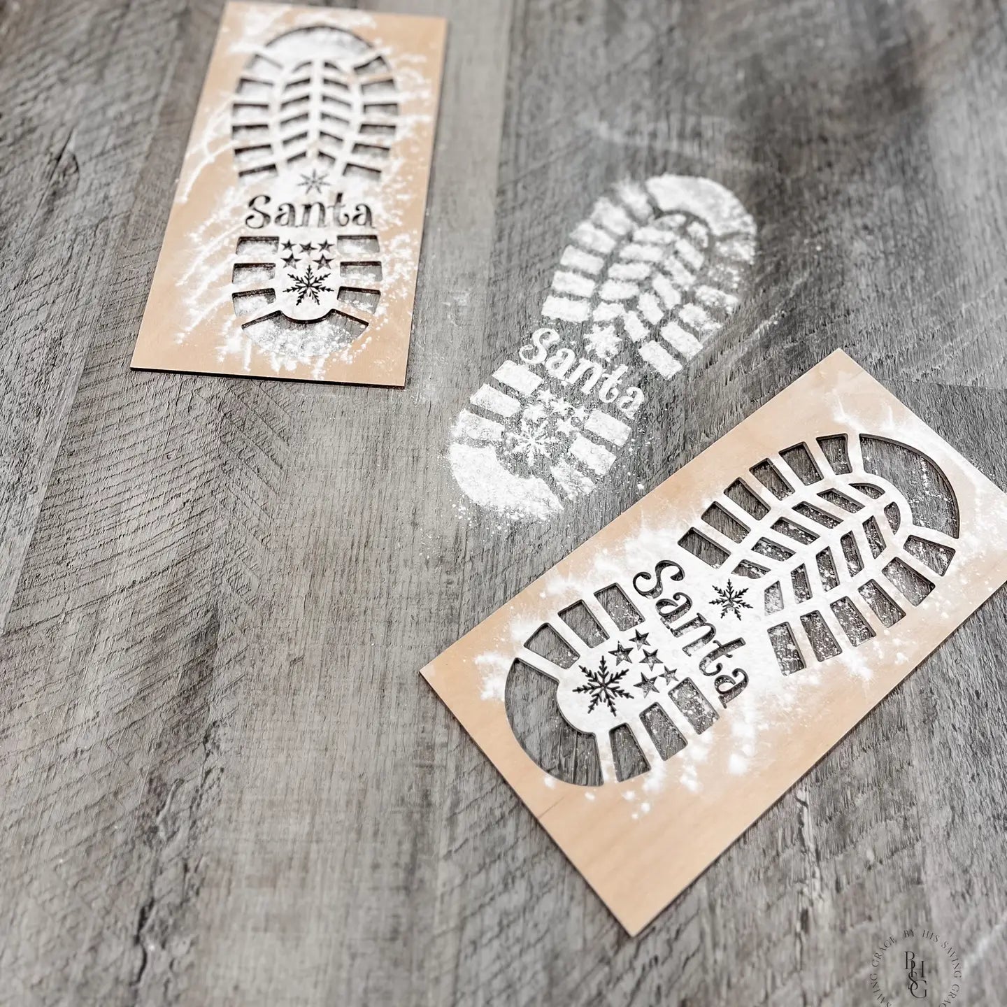 Reusable Santa Boot Print Cutout-Home/Gift-Dear Me Southern Boutique, located in DeRidder, Louisiana