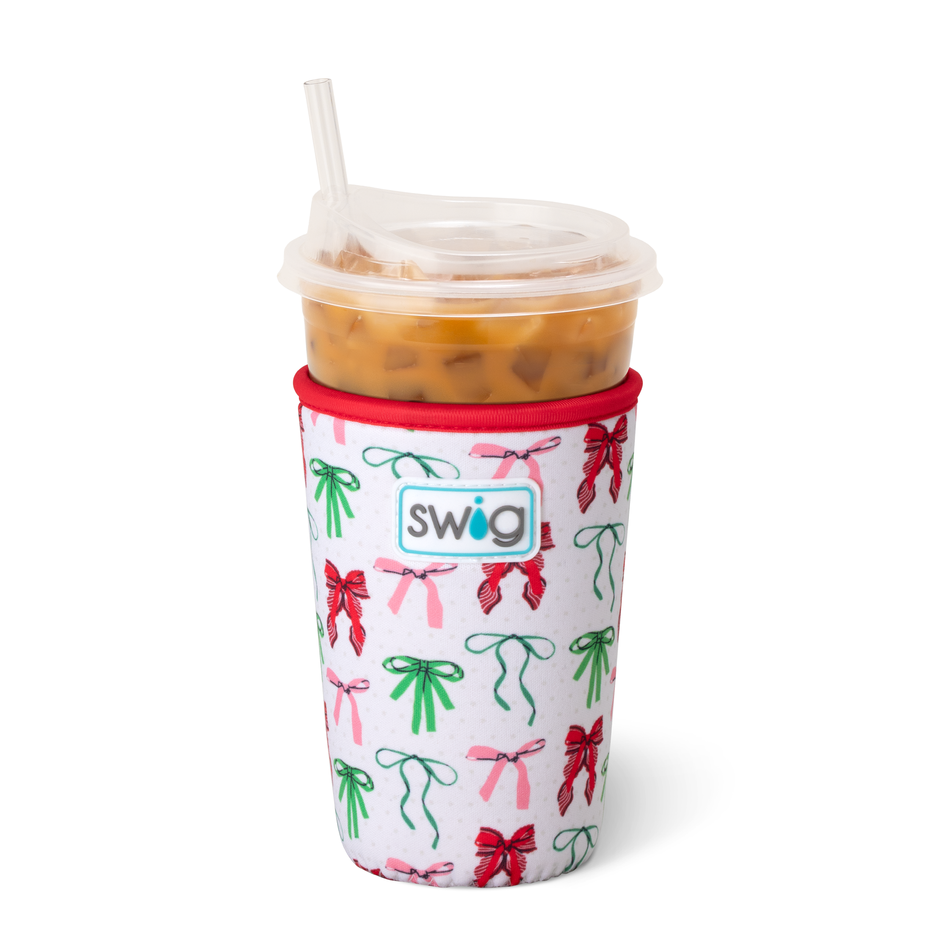 Ribbons & Bows Swig Iced Cup Coolie-Drink Coolies-Dear Me Southern Boutique, located in DeRidder, Louisiana