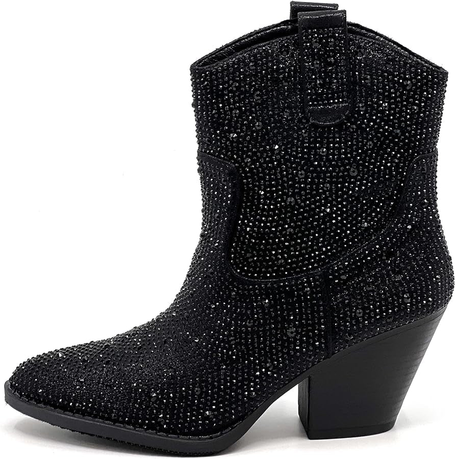 River Black Studded Boots-Shoes-Dear Me Southern Boutique, located in DeRidder, Louisiana