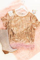 Rose Gold Birdie Top-Dear Me Southern Boutique, located in DeRidder, Louisiana