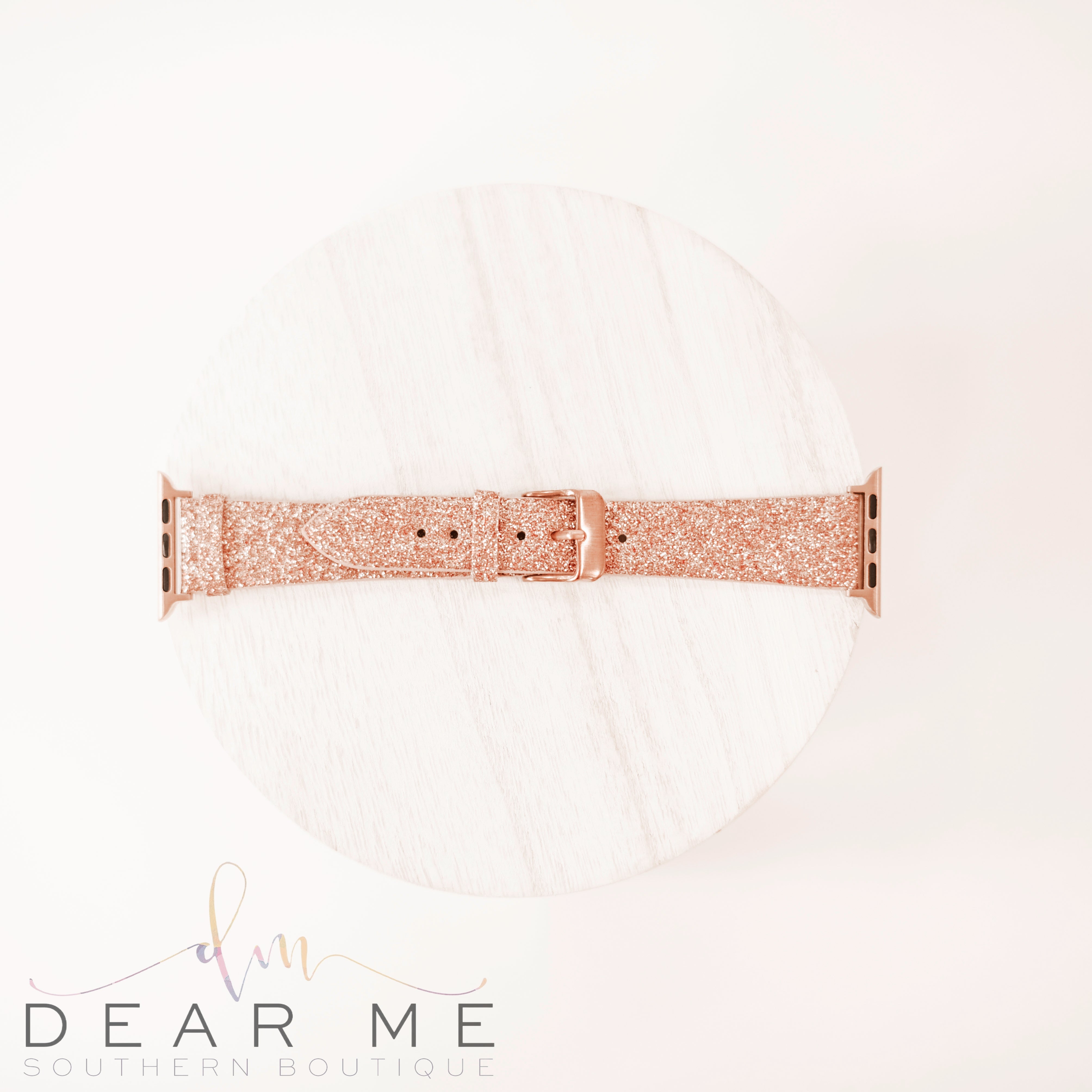 Rose Gold Glitter Watch Band-Watch Bands-Dear Me Southern Boutique, located in DeRidder, Louisiana