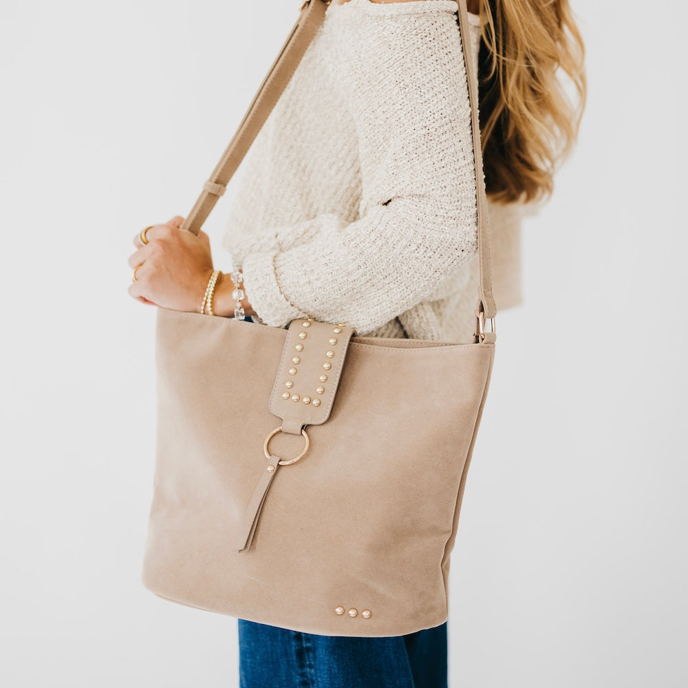 Rosemary Suede Bucket Bag-Shoulder Bag-Dear Me Southern Boutique, located in DeRidder, Louisiana