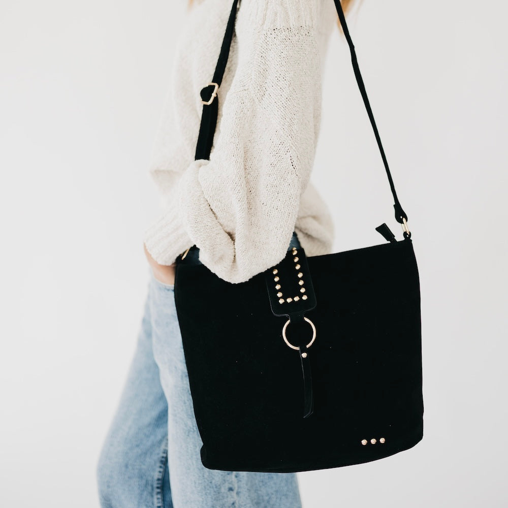 Rosemary Suede Bucket Bag-Shoulder Bag-Dear Me Southern Boutique, located in DeRidder, Louisiana