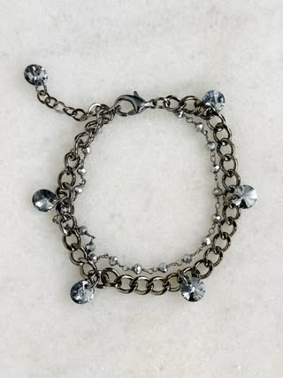 Ruby Lion- Twice the Sparkle Layered Bracelet-Jewelry - Bracelets-Dear Me Southern Boutique, located in DeRidder, Louisiana
