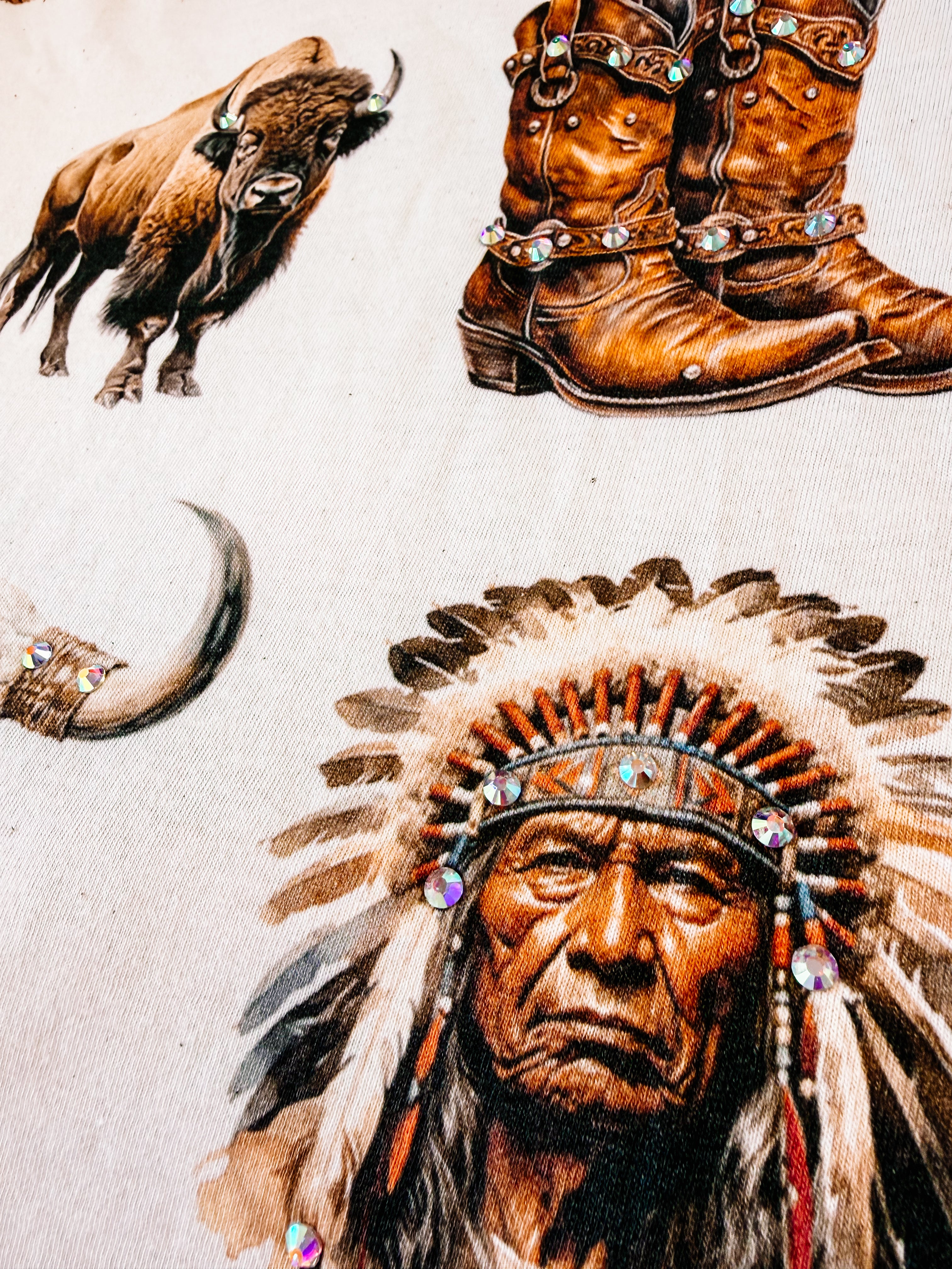 Saddle Up Babe Bougie Rhinestone Tee-Dear Me Southern Boutique, located in DeRidder, Louisiana