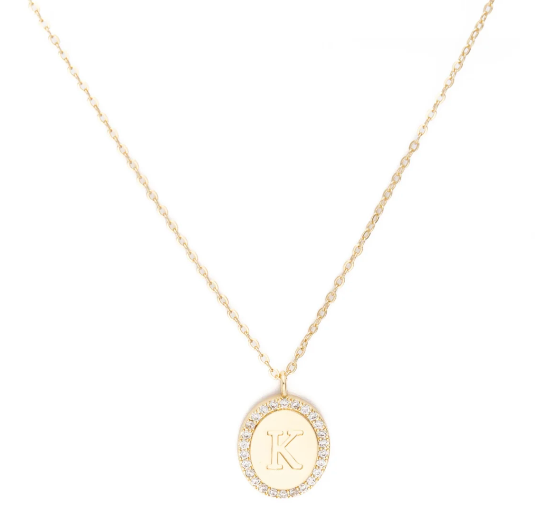 Samantha Initial Necklace-Jewelry - Necklaces-Dear Me Southern Boutique, located in DeRidder, Louisiana