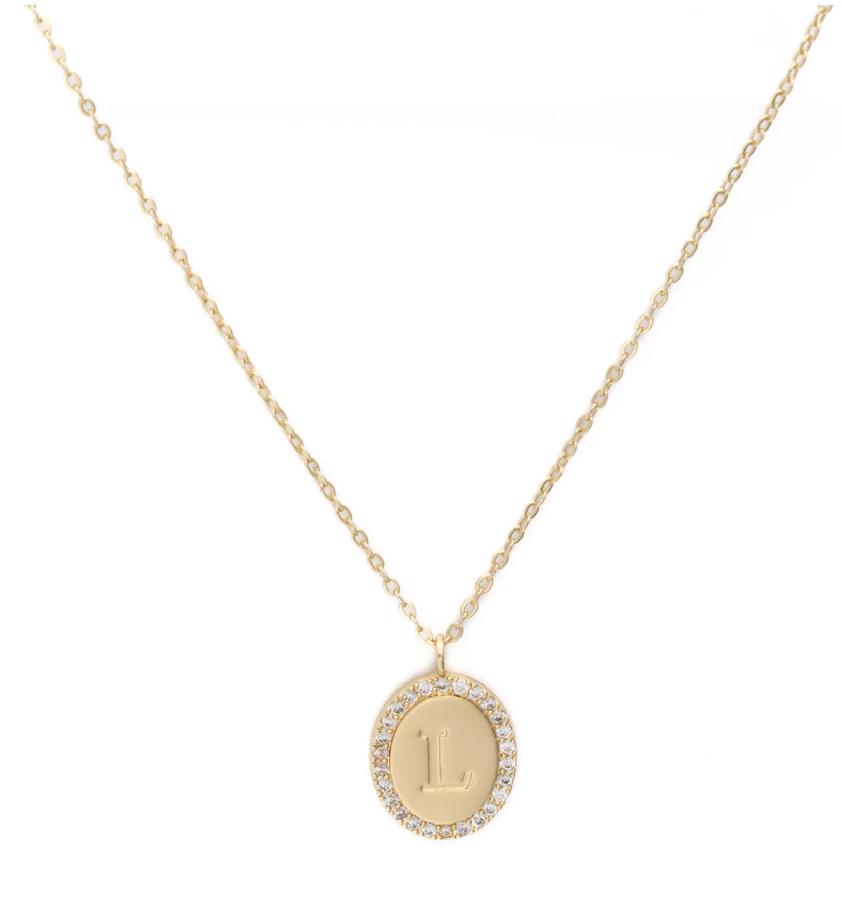 Samantha Initial Necklace-Jewelry - Necklaces-Dear Me Southern Boutique, located in DeRidder, Louisiana