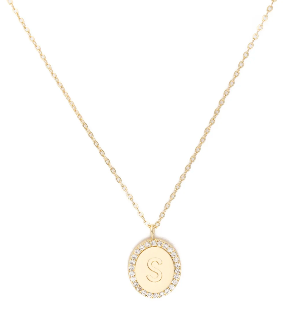 Samantha Initial Necklace-Jewelry - Necklaces-Dear Me Southern Boutique, located in DeRidder, Louisiana
