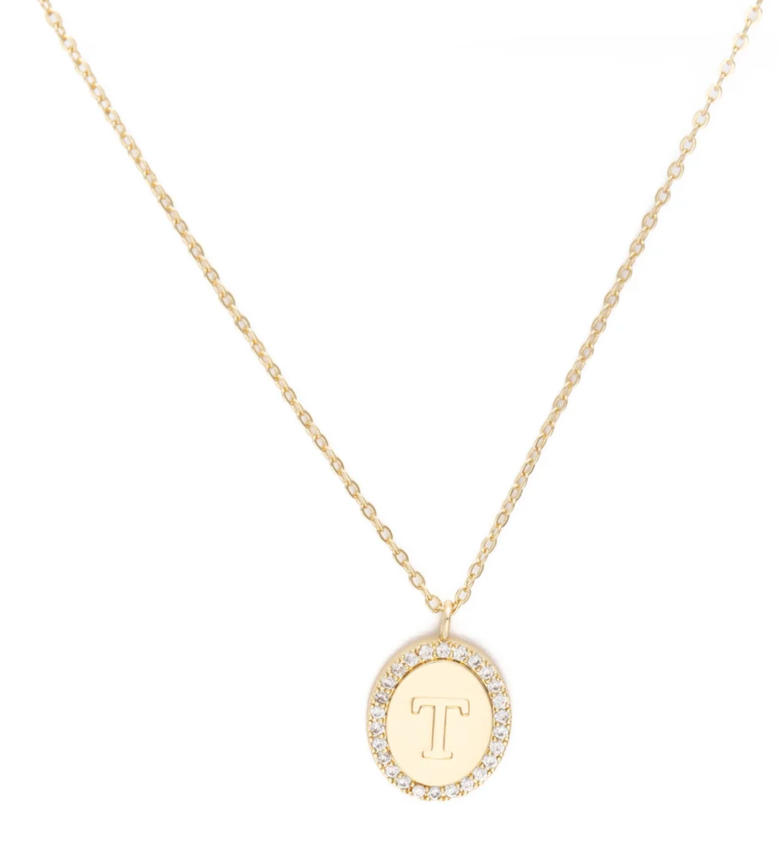 Samantha Initial Necklace-Jewelry - Necklaces-Dear Me Southern Boutique, located in DeRidder, Louisiana