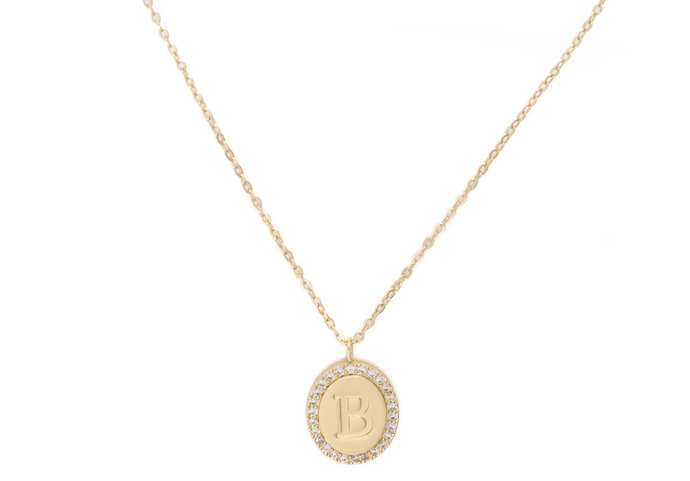 Samantha Initial Necklace-Jewelry - Necklaces-Dear Me Southern Boutique, located in DeRidder, Louisiana