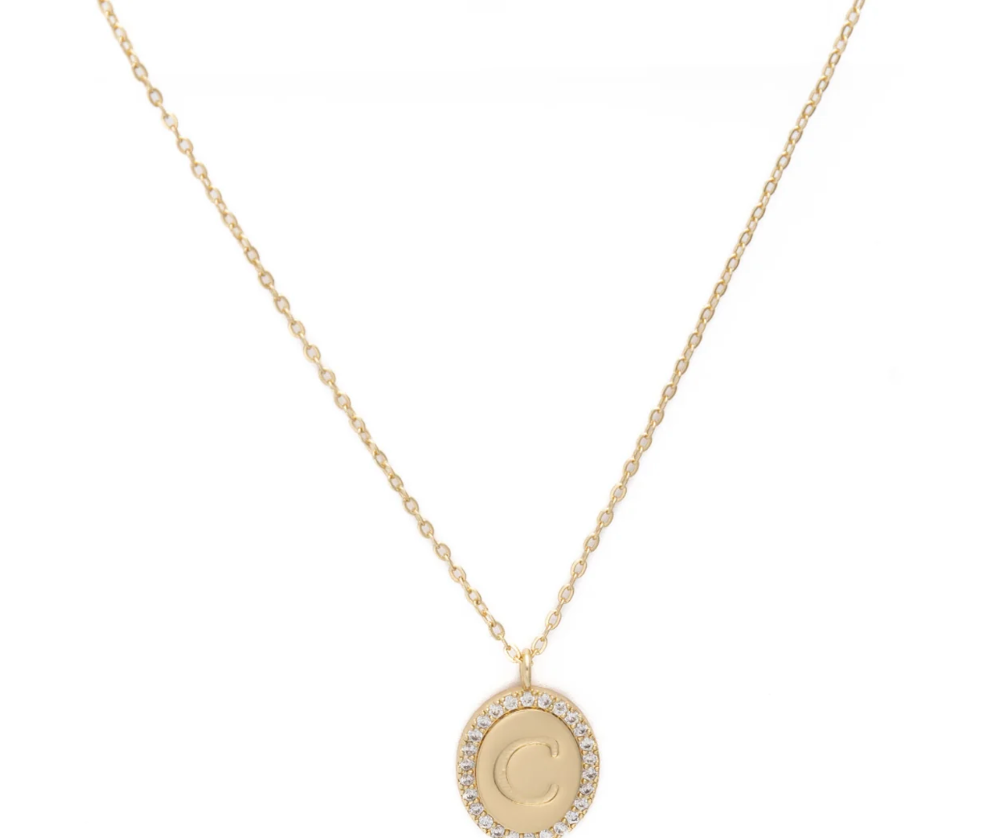Samantha Initial Necklace-Jewelry - Necklaces-Dear Me Southern Boutique, located in DeRidder, Louisiana
