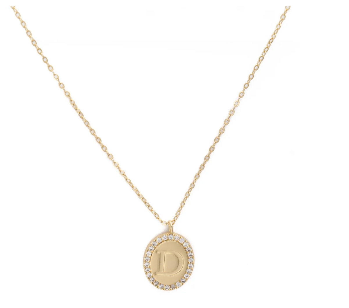 Samantha Initial Necklace-Jewelry - Necklaces-Dear Me Southern Boutique, located in DeRidder, Louisiana