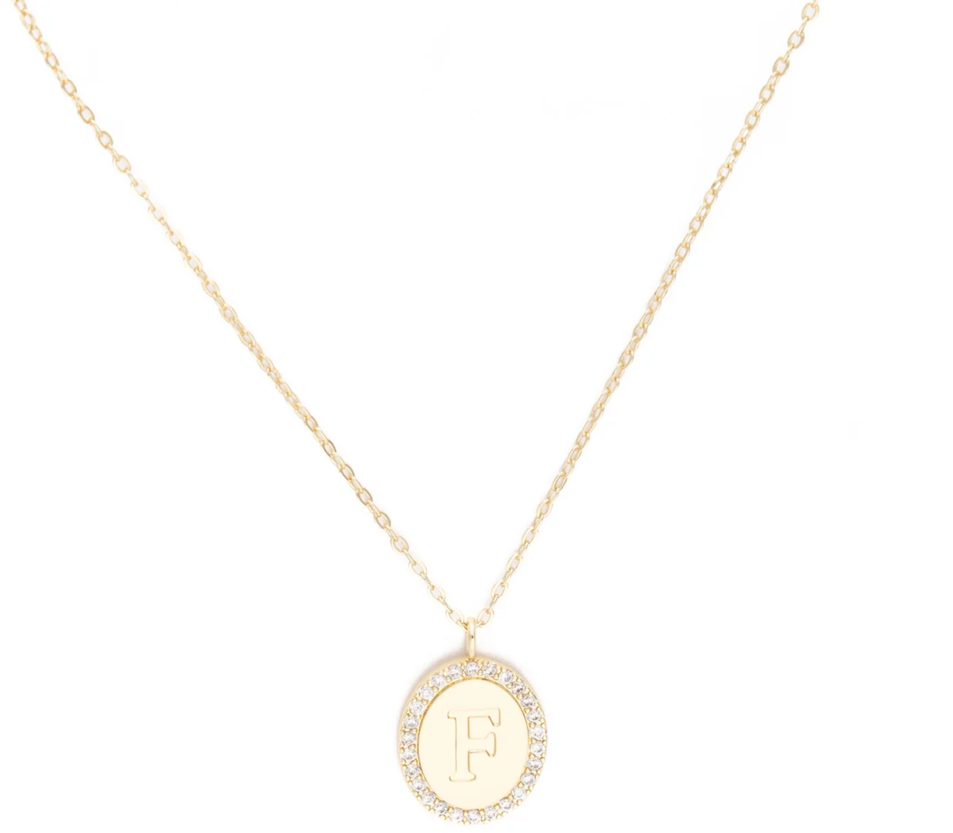 Samantha Initial Necklace-Jewelry - Necklaces-Dear Me Southern Boutique, located in DeRidder, Louisiana
