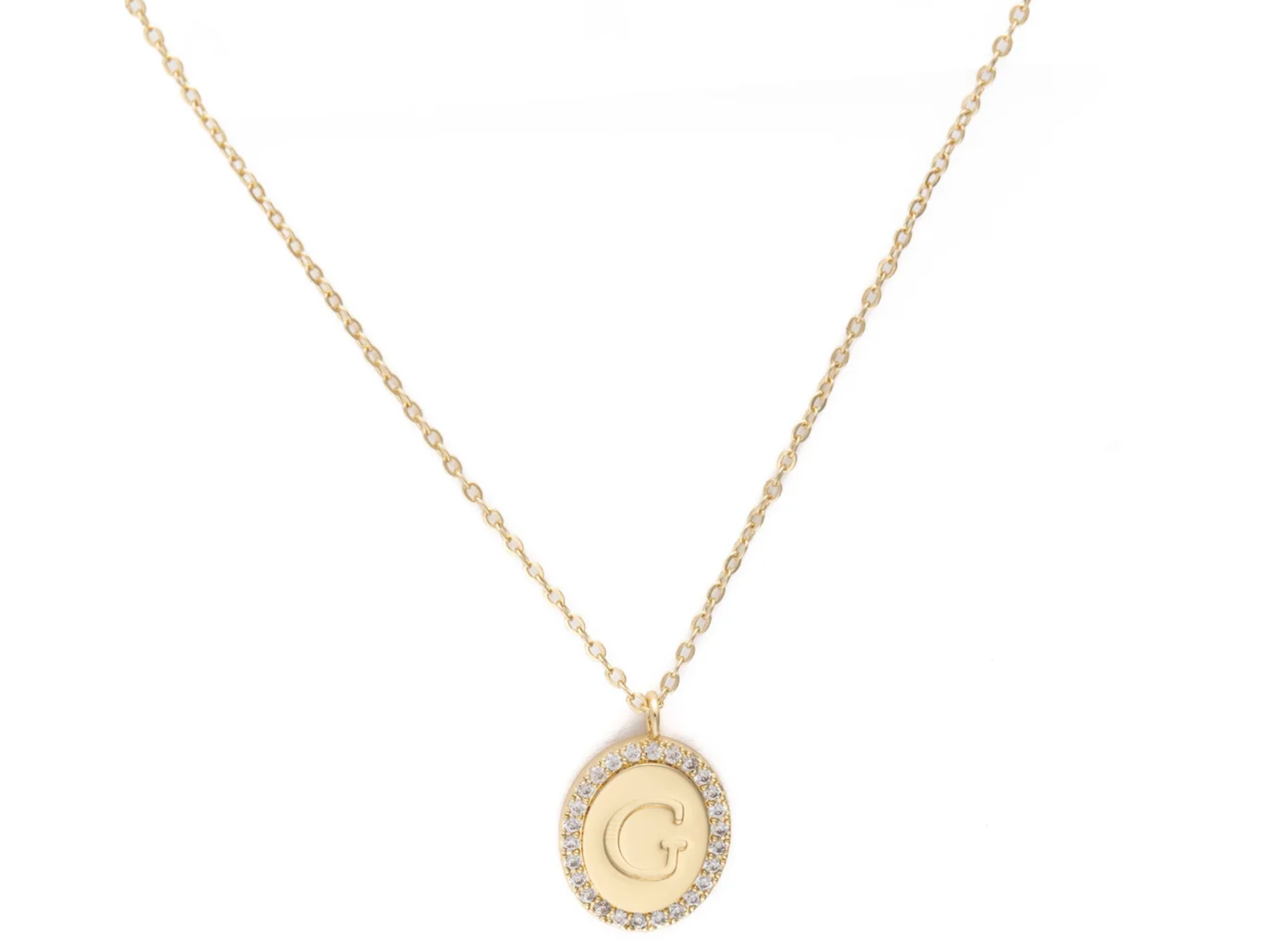 Samantha Initial Necklace-Jewelry - Necklaces-Dear Me Southern Boutique, located in DeRidder, Louisiana