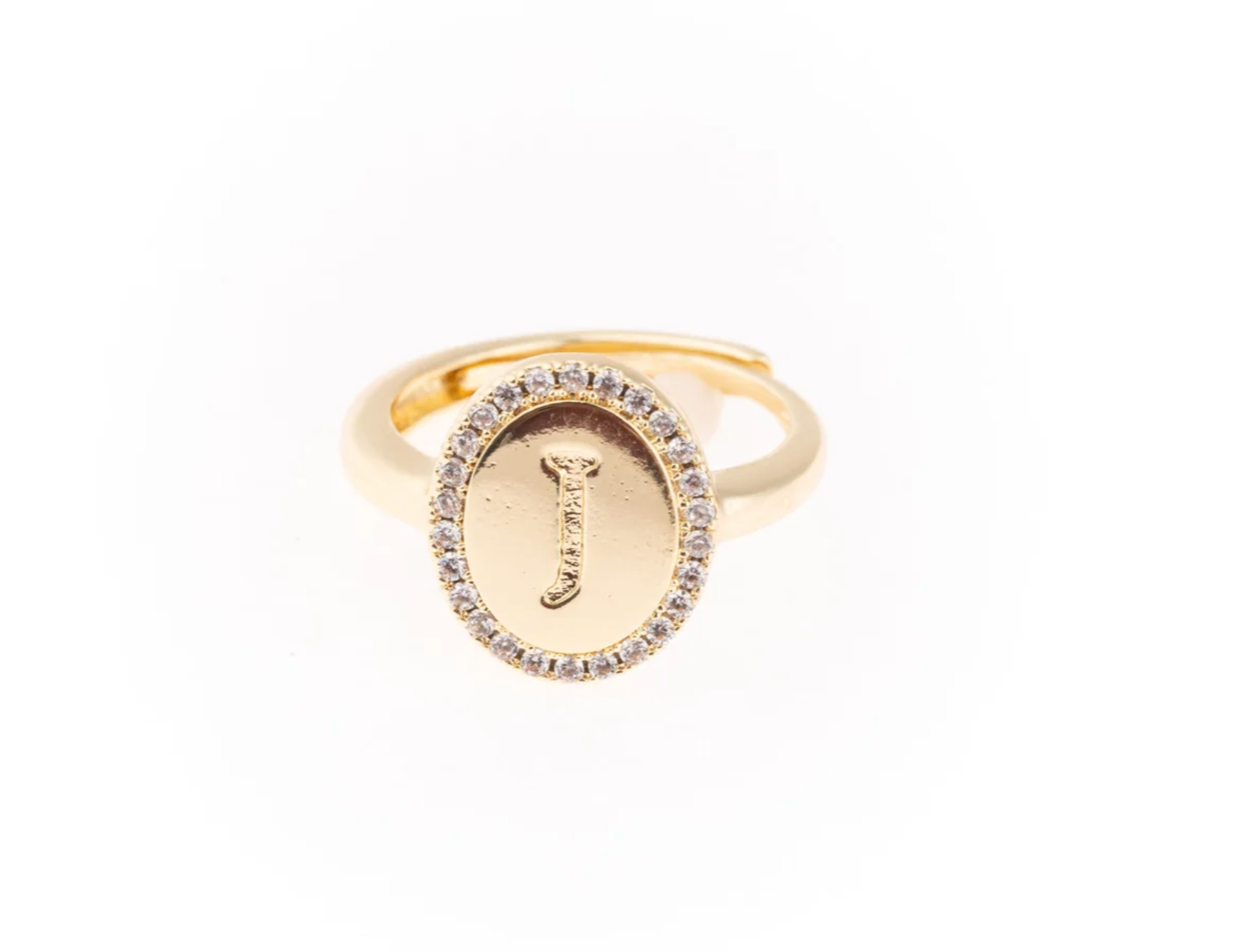 Samantha Initial Ring-Jewelry - Rings-Dear Me Southern Boutique, located in DeRidder, Louisiana