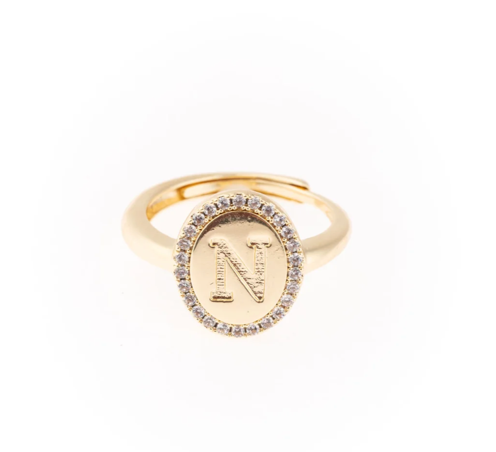 Samantha Initial Ring-Jewelry - Rings-Dear Me Southern Boutique, located in DeRidder, Louisiana