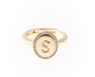 Samantha Initial Ring-Jewelry - Rings-Dear Me Southern Boutique, located in DeRidder, Louisiana