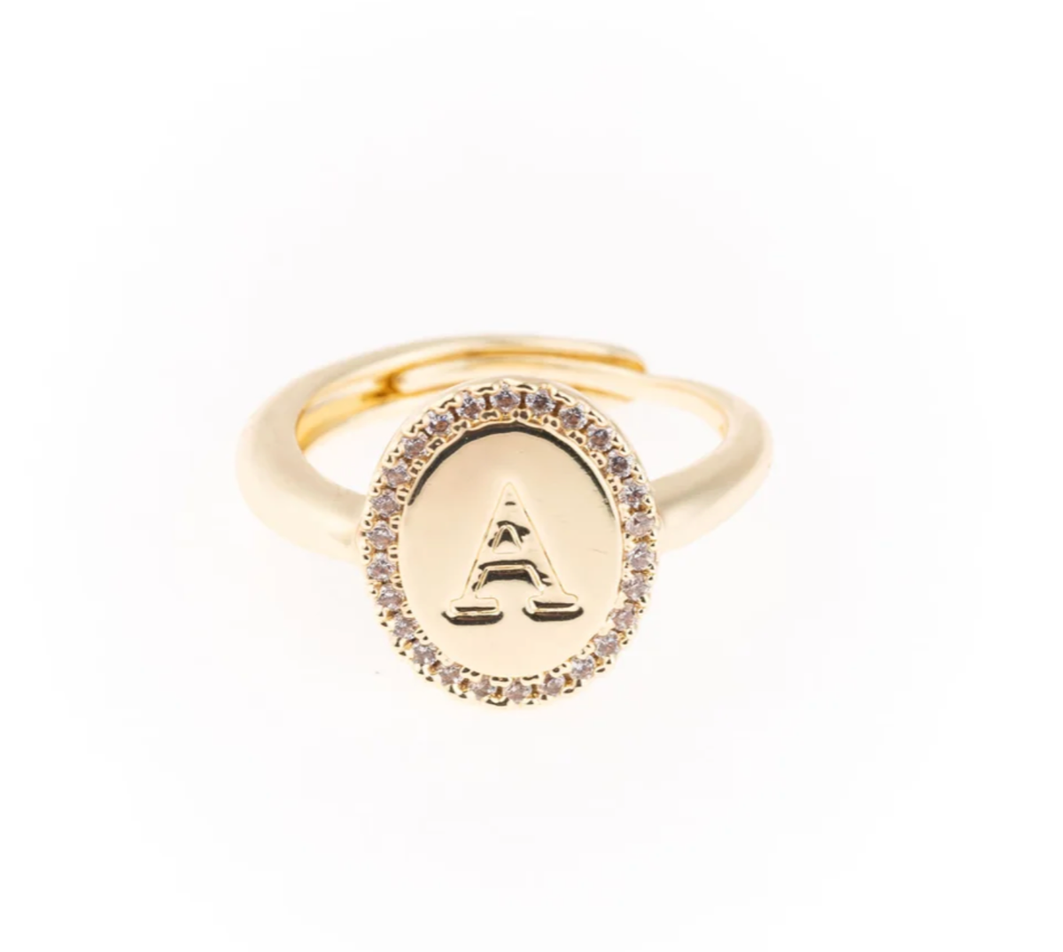 Samantha Initial Ring-Jewelry - Rings-Dear Me Southern Boutique, located in DeRidder, Louisiana