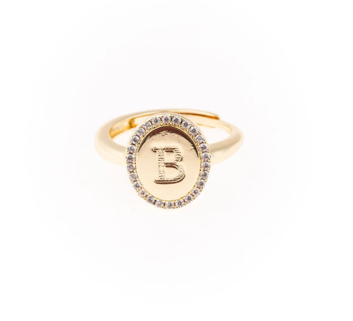 Samantha Initial Ring-Jewelry - Rings-Dear Me Southern Boutique, located in DeRidder, Louisiana