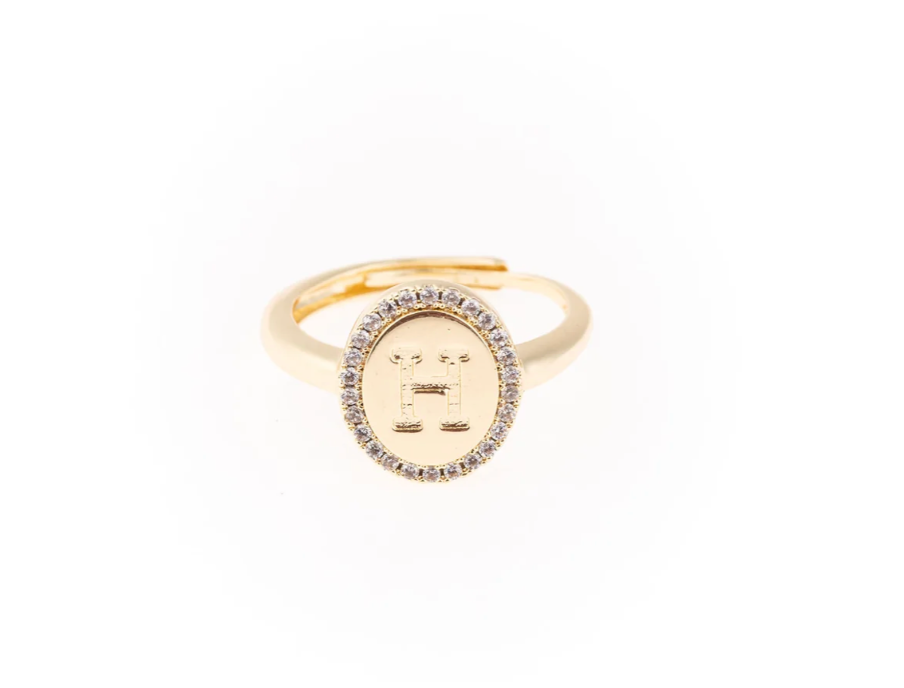 Samantha Initial Ring-Jewelry - Rings-Dear Me Southern Boutique, located in DeRidder, Louisiana