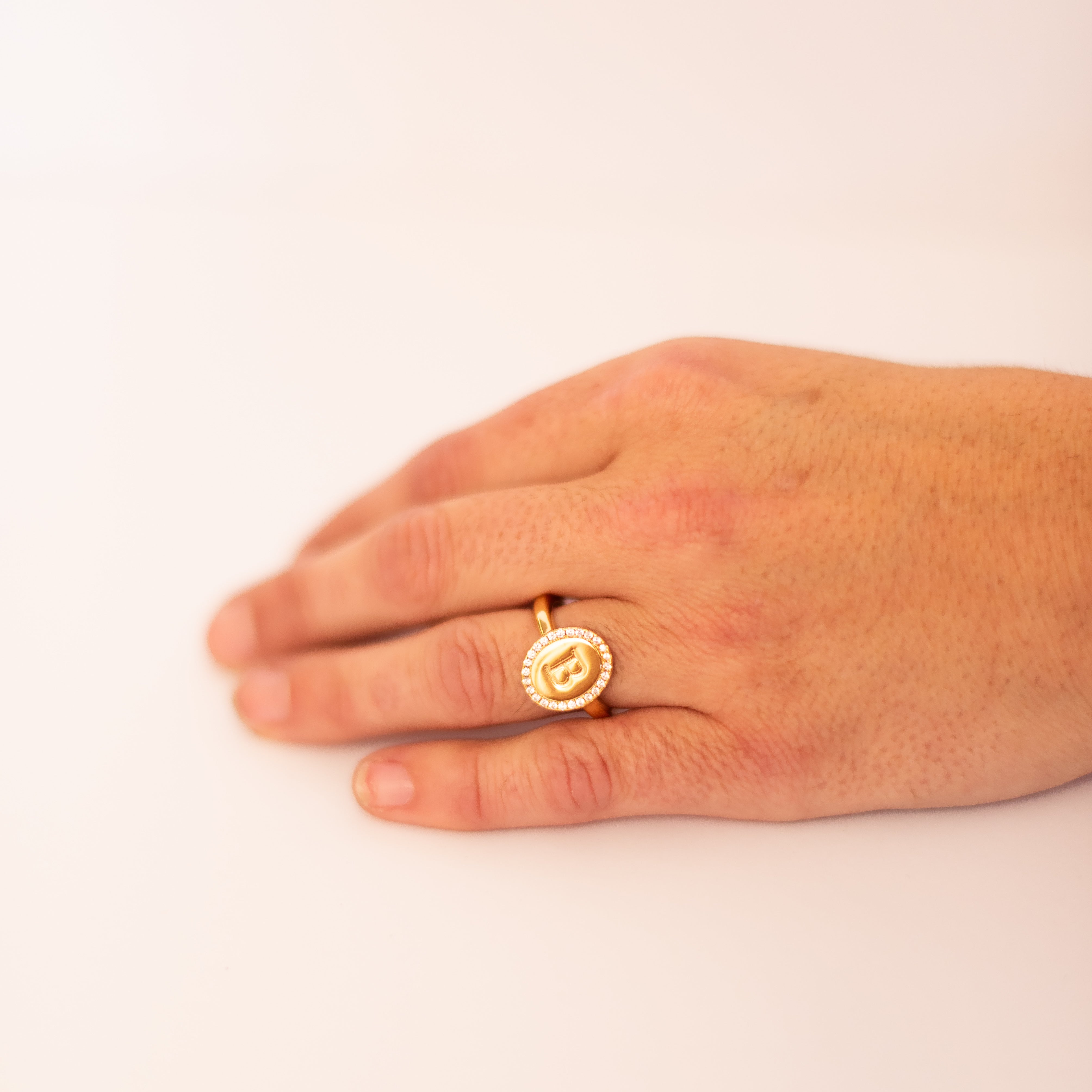 Samantha Initial Ring-Jewelry - Rings-Dear Me Southern Boutique, located in DeRidder, Louisiana