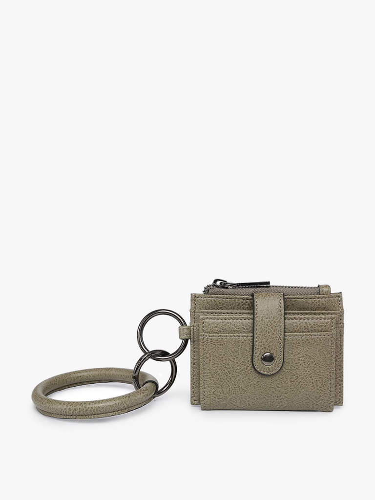 Sammie Mini Snap Wallet with Bangle - Olive-Bags-Dear Me Southern Boutique, located in DeRidder, Louisiana
