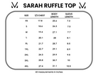 Sarah Ruffle Short Sleeve - Teal-Tops-Dear Me Southern Boutique, located in DeRidder, Louisiana