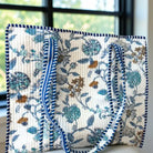 Sasha Blue and White Floral Tote Bag-Tote Bags-Dear Me Southern Boutique, located in DeRidder, Louisiana