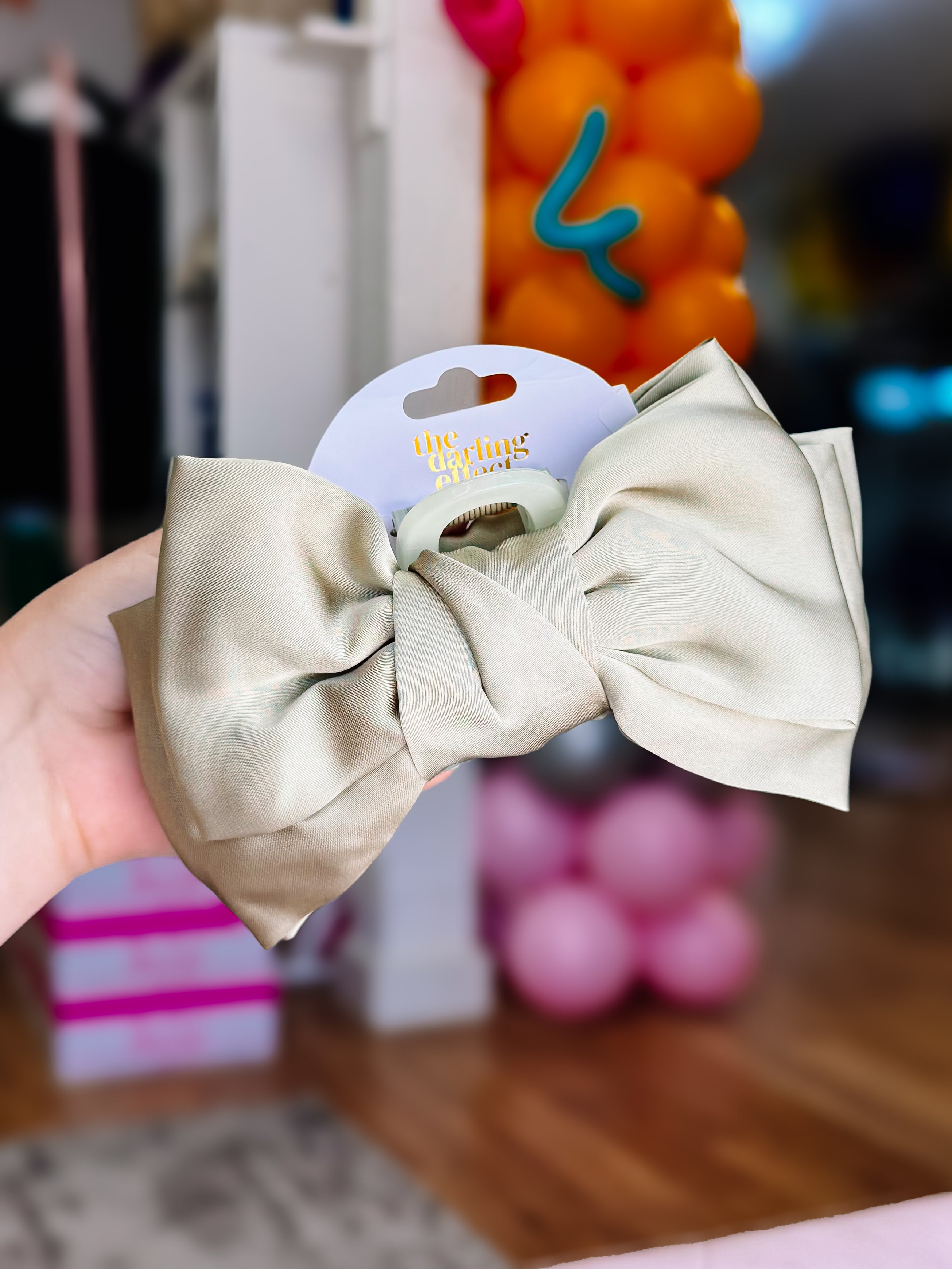 Satin Bougie Bow Claw Clip-Hair Clip-Dear Me Southern Boutique, located in DeRidder, Louisiana