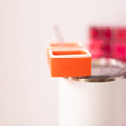 Sauce Cup Holder-Orange/White-Drinkwear-Dear Me Southern Boutique, located in DeRidder, Louisiana