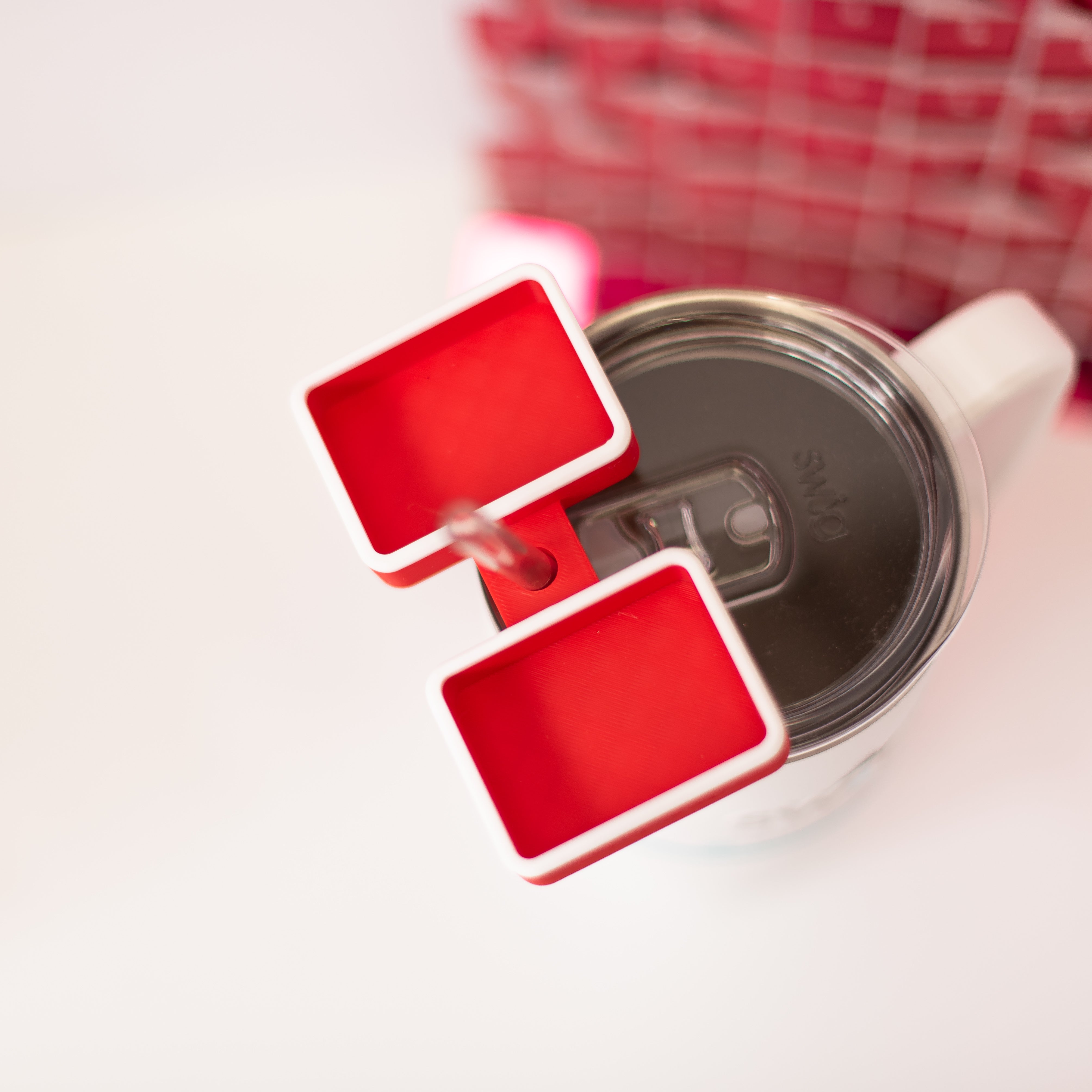 Sauce Cup Holder-Red/White-Drinkwear-Dear Me Southern Boutique, located in DeRidder, Louisiana