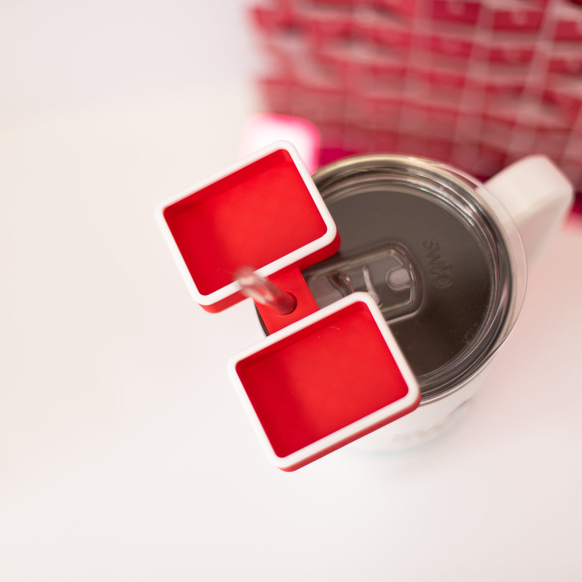 Sauce Cup Holder-Red/White-Drinkwear-Dear Me Southern Boutique, located in DeRidder, Louisiana