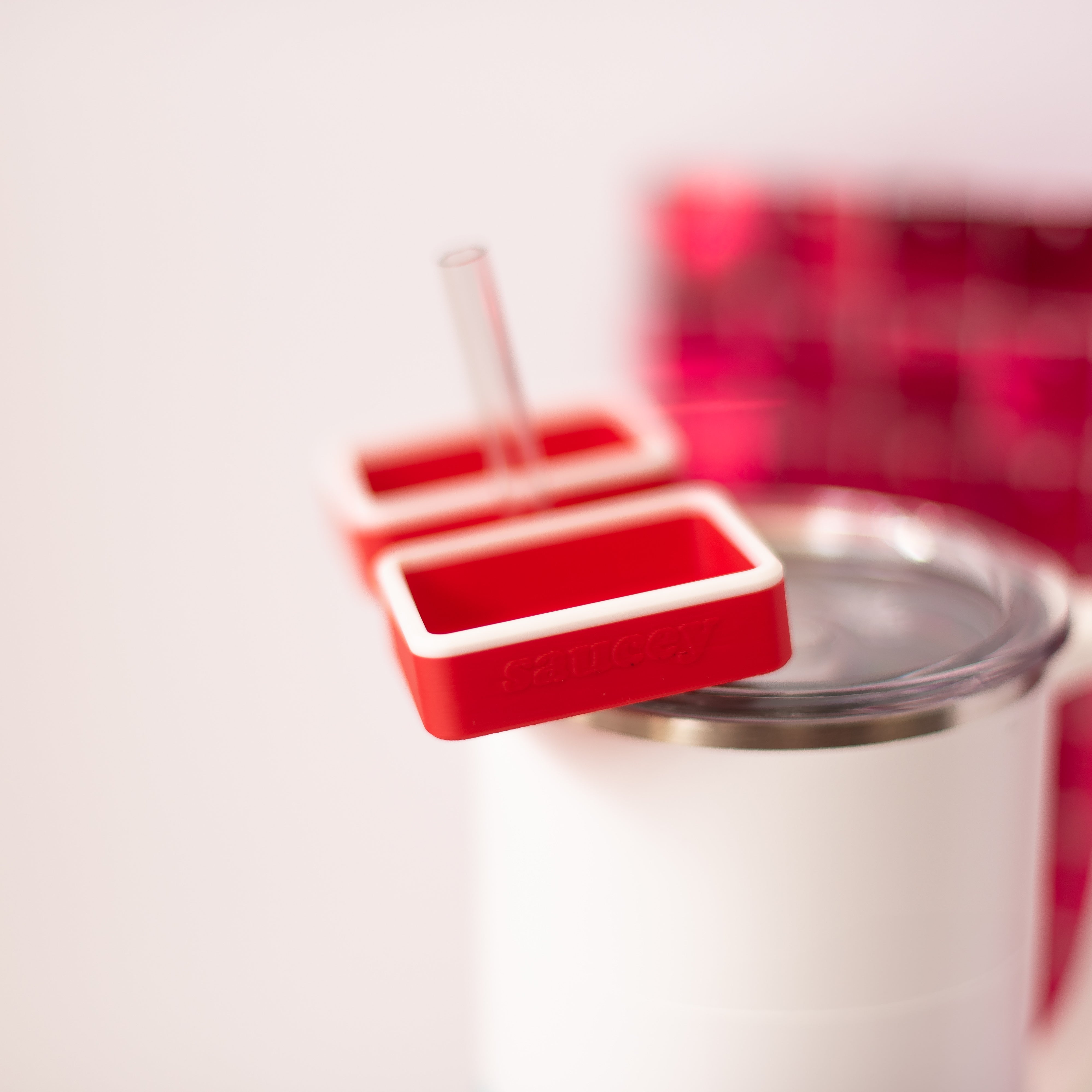 Sauce Cup Holder-Red/White-Tumblers-Dear Me Southern Boutique, located in DeRidder, Louisiana