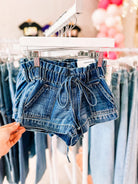 Serenity Youth Kancan Paper Bag Shorts-Kids Clothing-Dear Me Southern Boutique, located in DeRidder, Louisiana