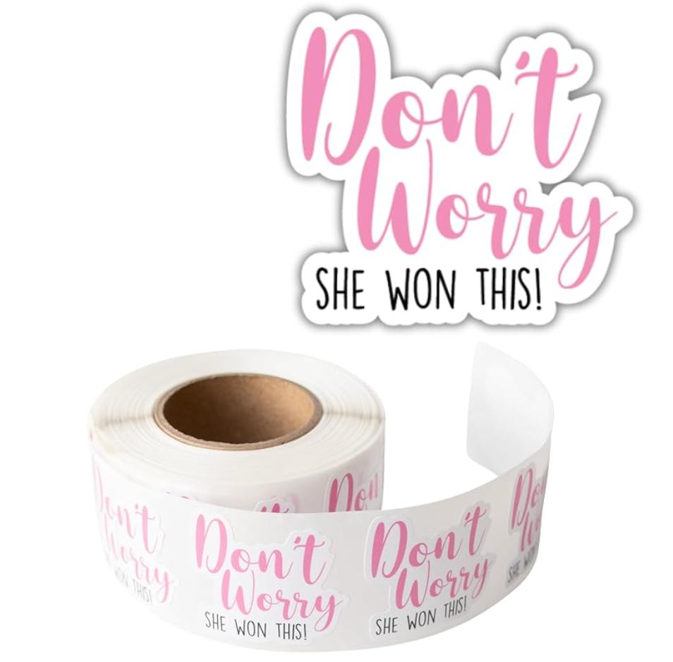 “She Won This” Sticker For Your Order-She Won This-Dear Me Southern Boutique, located in DeRidder, Louisiana