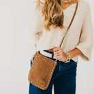 Shelby Suede Phone Bag-Crossbody Bag-Dear Me Southern Boutique, located in DeRidder, Louisiana