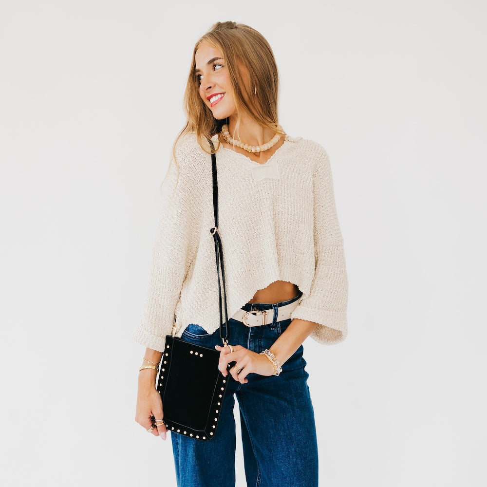 Shelby Suede Phone Bag-Crossbody Bag-Dear Me Southern Boutique, located in DeRidder, Louisiana