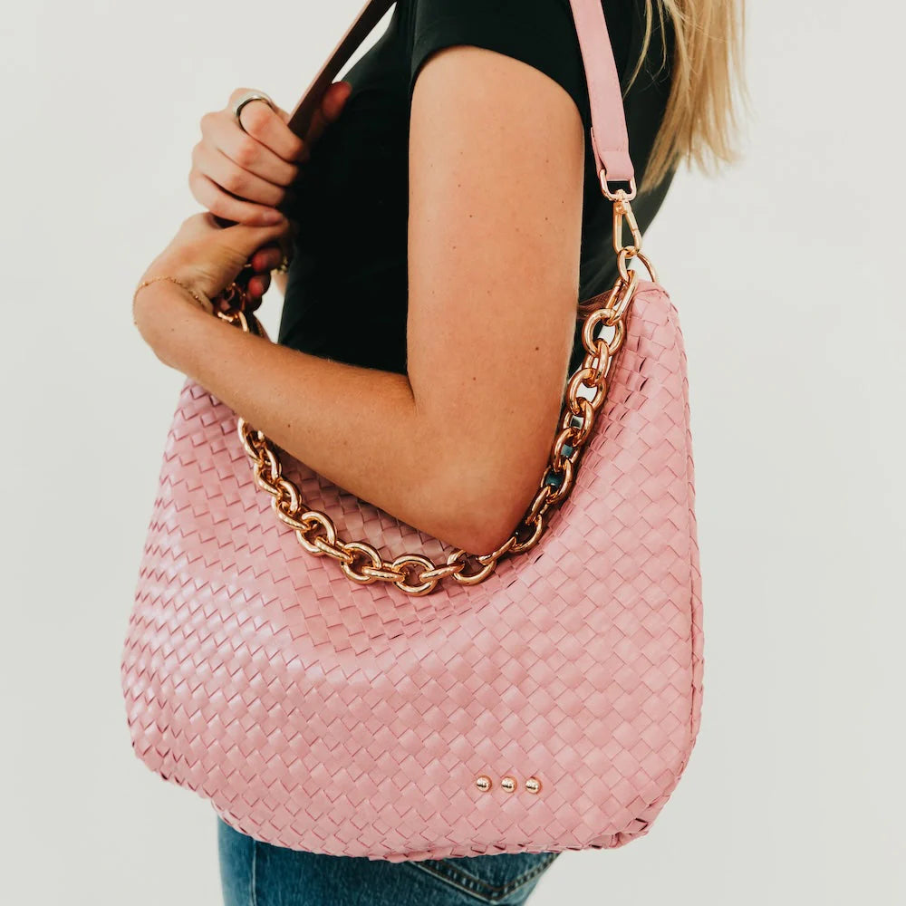 Sienna Slouchy Woven Shoulder Bag - 11 Colors-Dear Me Southern Boutique, located in DeRidder, Louisiana