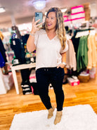 Sierra Pocket Oversized Top - Oatmeal-Blouses-Dear Me Southern Boutique, located in DeRidder, Louisiana