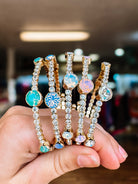 Siesta Crystal Bangle-Bracelets-Dear Me Southern Boutique, located in DeRidder, Louisiana