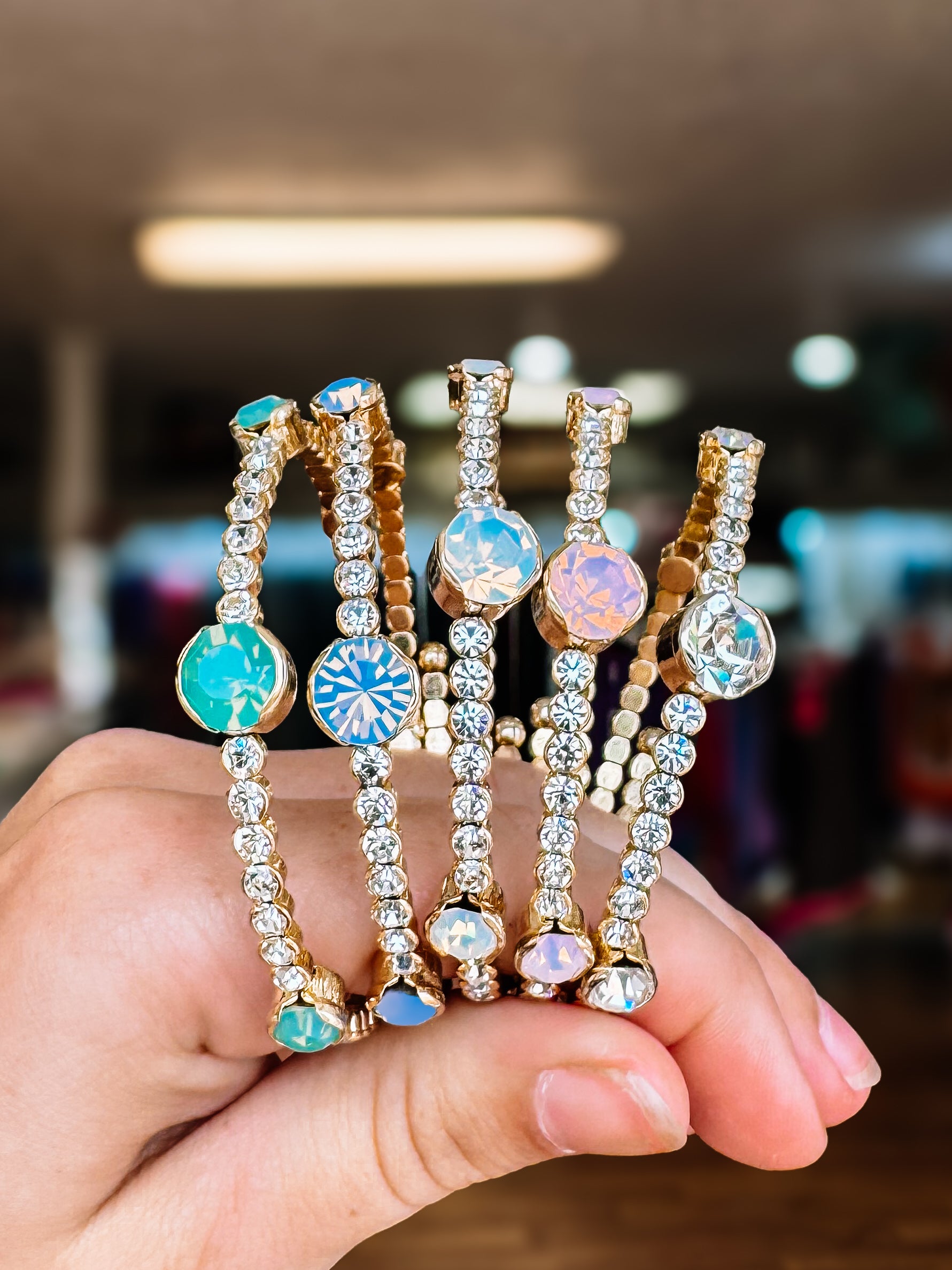 Siesta Crystal Bangle-Presales-Dear Me Southern Boutique, located in DeRidder, Louisiana