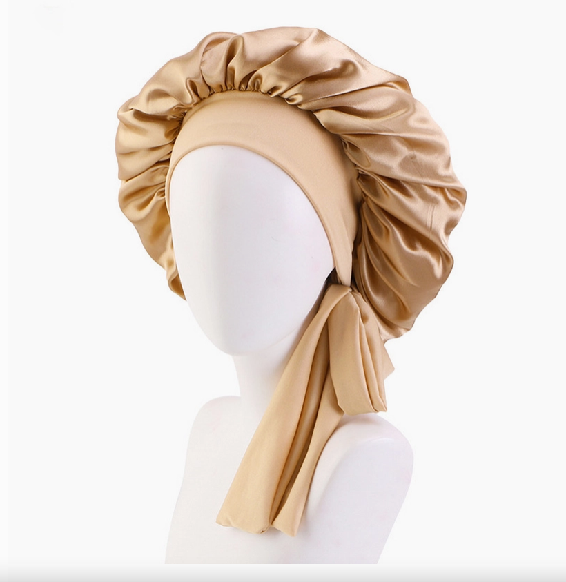 Silk Bonnet - Gold-Sleepwear-Dear Me Southern Boutique, located in DeRidder, Louisiana