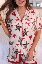 Simply Untamed Ruffle Pajama Set-Pajamas-Dear Me Southern Boutique, located in DeRidder, Louisiana