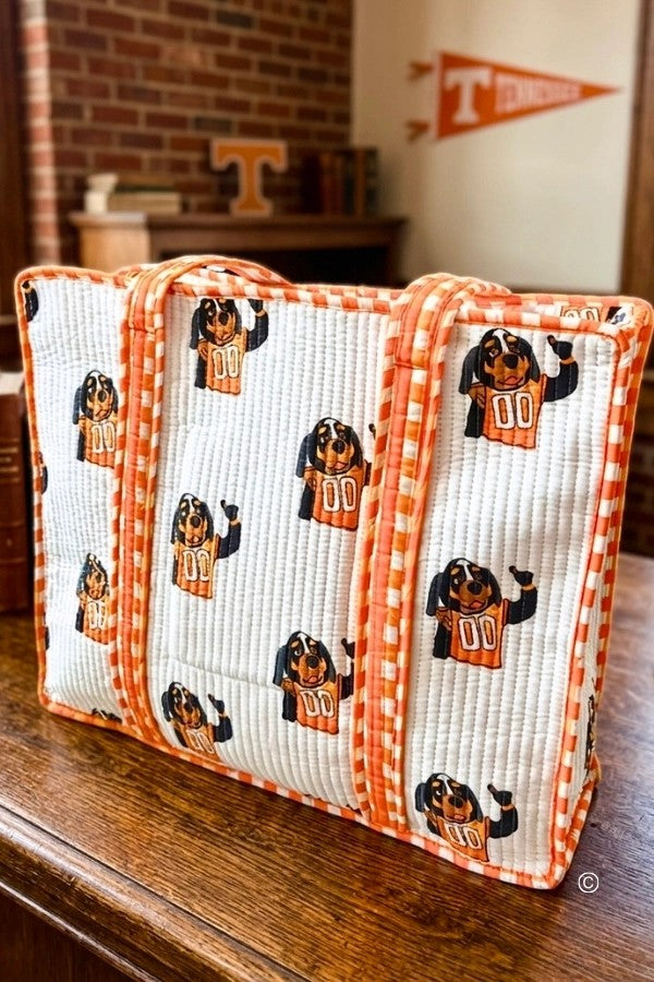 Smokey Mascot Quilted Tote Bag-Tote Bags-Dear Me Southern Boutique, located in DeRidder, Louisiana