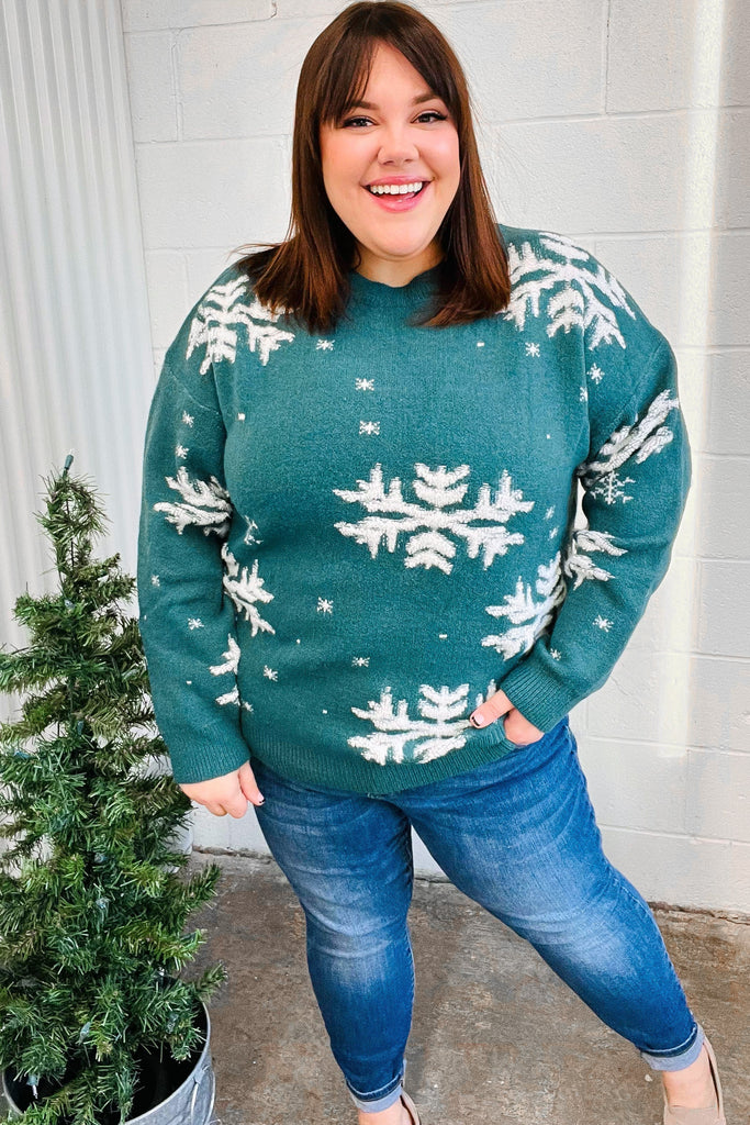 Snowflake Jacquard Sweater-Dear Me Southern Boutique, located in DeRidder, Louisiana