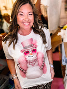 So Frosty Bougie Rhinestone Tee-Graphic Tees-Dear Me Southern Boutique, located in DeRidder, Louisiana