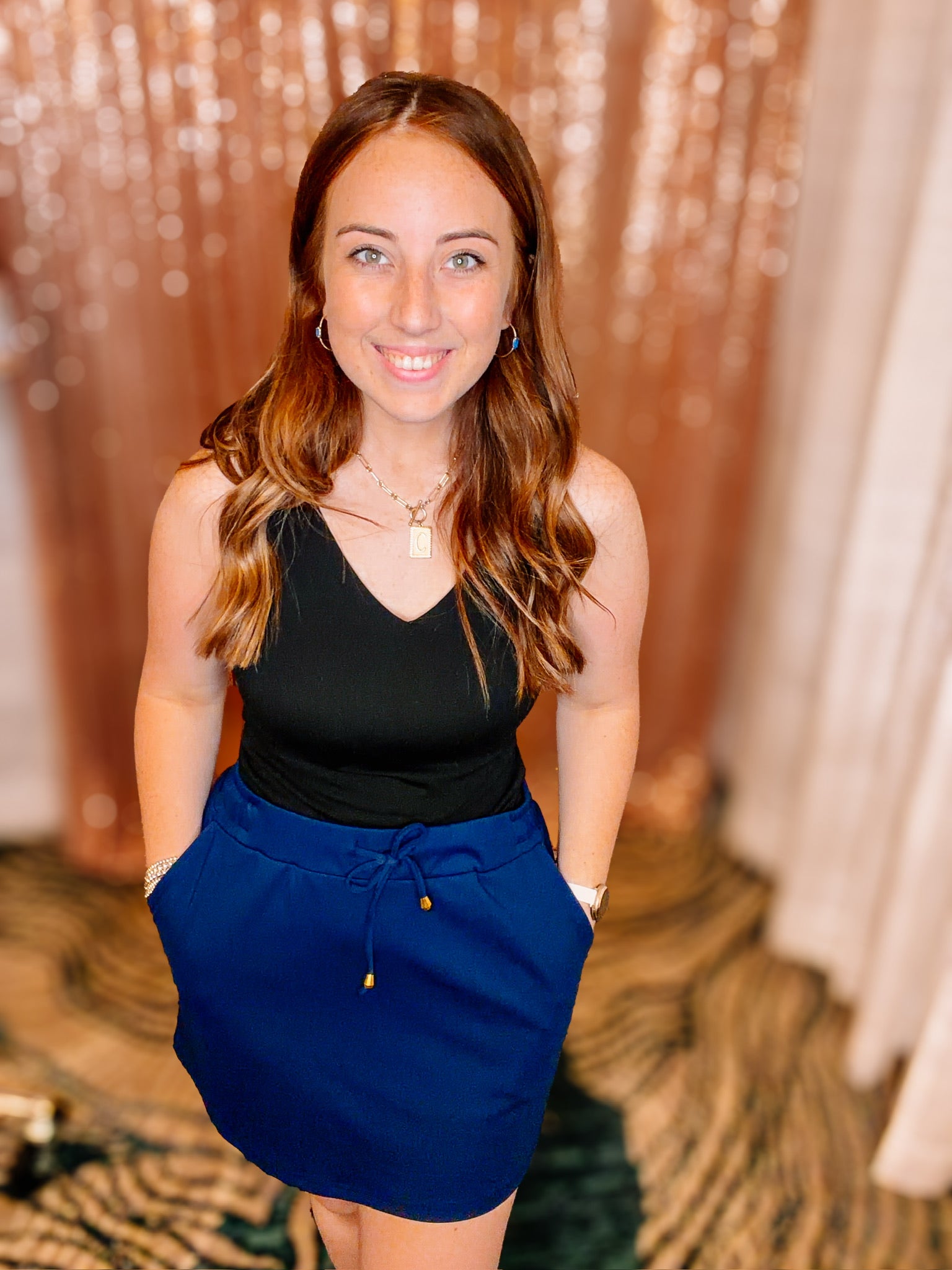 Solid Navy Everyday Skort-Shorts/Skirts/Skorts-Dear Me Southern Boutique, located in DeRidder, Louisiana
