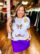 Solid Primary Purple Skort-Skort-Dear Me Southern Boutique, located in DeRidder, Louisiana