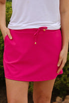 Solid Raspberry Everyday Skort-Skort-Dear Me Southern Boutique, located in DeRidder, Louisiana